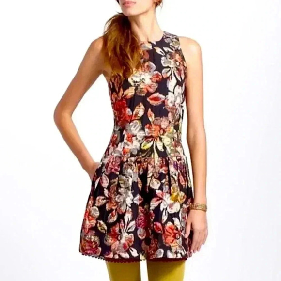 Anthropologie Leifsdottir Adelita Floral Brocade Dress w/Pockets - Picture 3 of 14